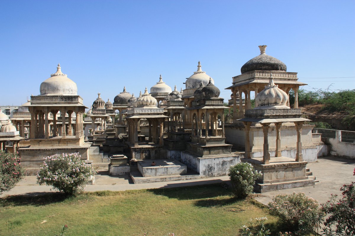 Panoramic view of Ahar Cenotaphs in Udaipur