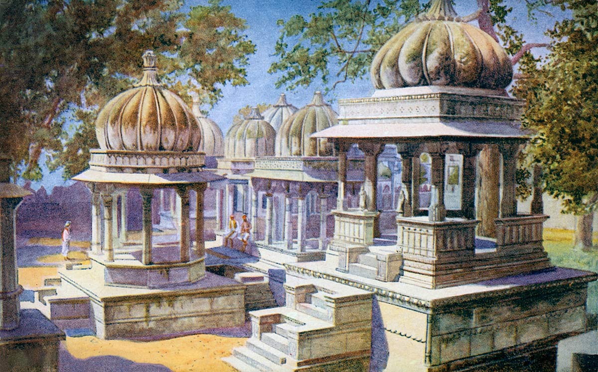 Elegant cenotaph of Maharana at Ahar