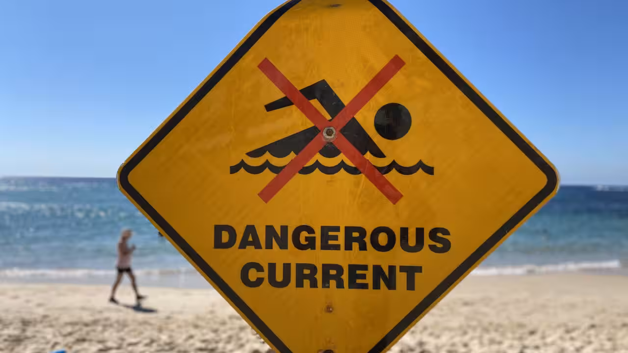 Safety warnings at Aksa Beach Mumbai
