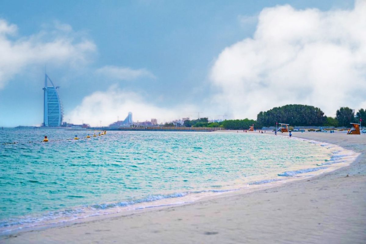 Natural sandy section of Al Sufouh Beach
