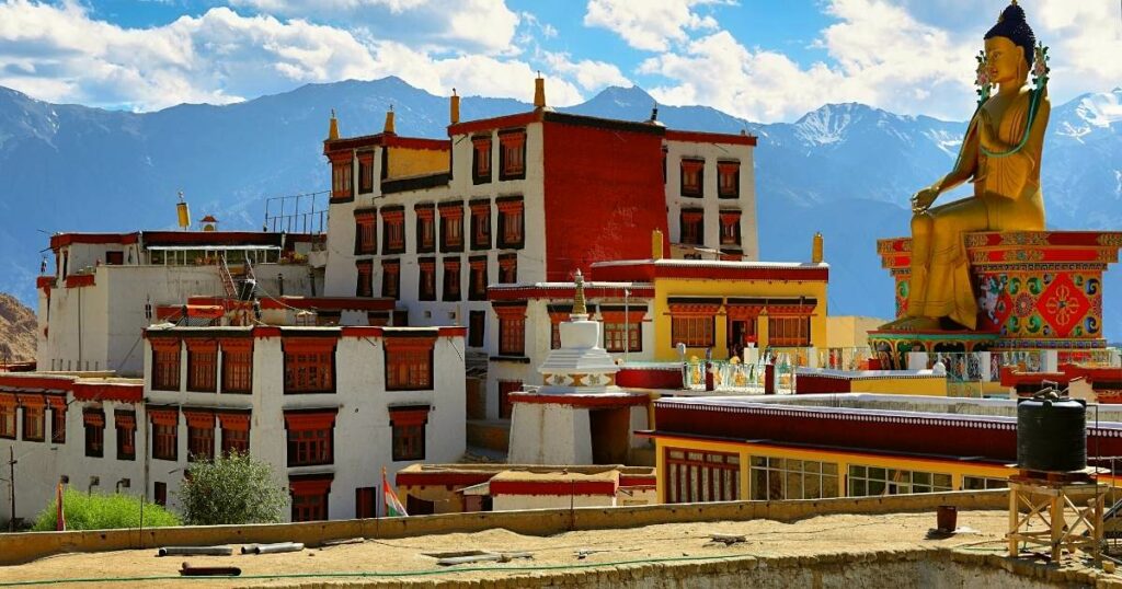 Nearby monastery statue in Ladakh circuit