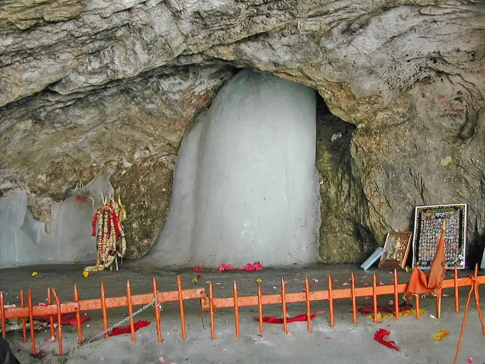 The sacred Amarnath Cave in Kashmir
