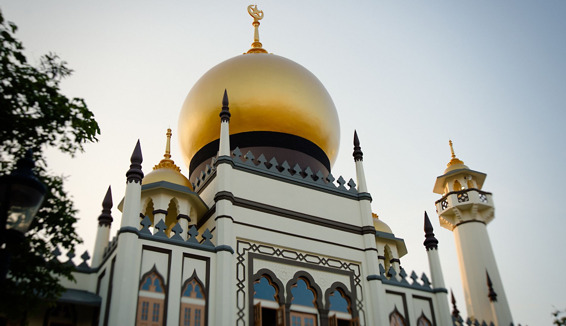 Sultan Mosque with golden domes in Singapore