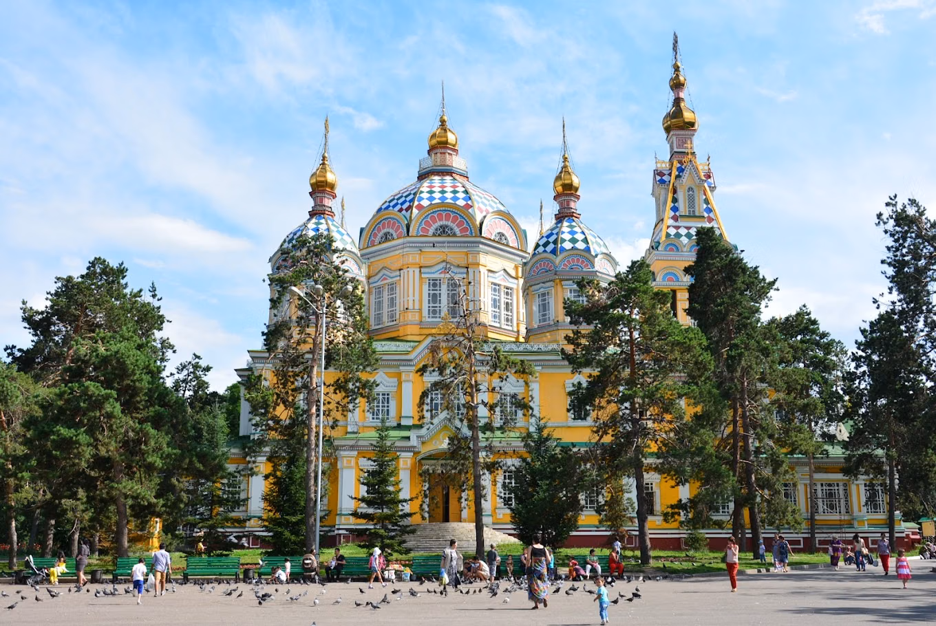 Ascension Cathedral in Panfilov Park Almaty