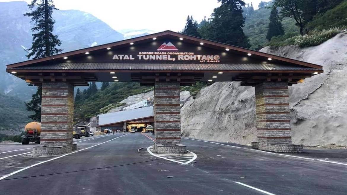 Atal Tunnel entry point on Manali side