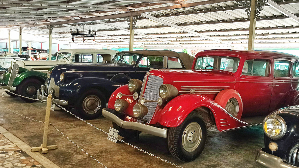 Restoration-focused display section at Auto World Museum