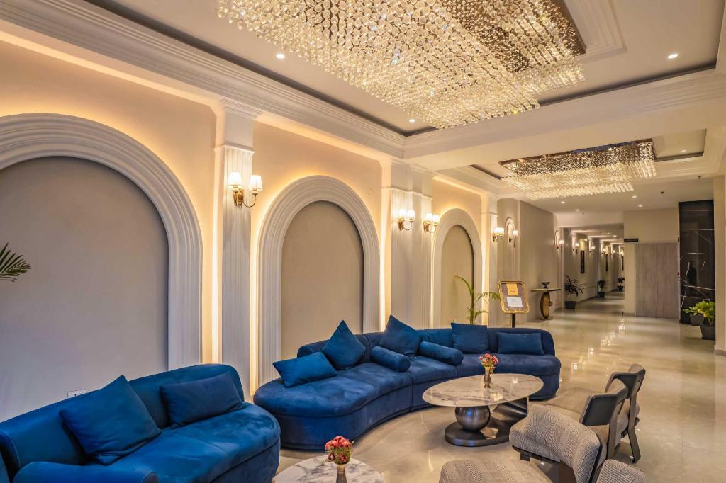 Check-in lobby and access setup in Chandigarh Airbnb