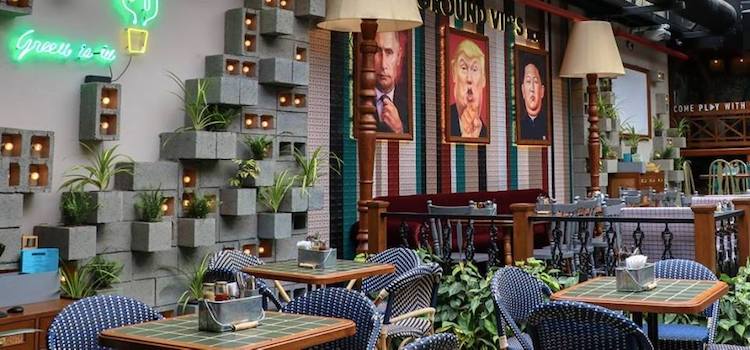 Outdoor cafe corner in Chandigarh