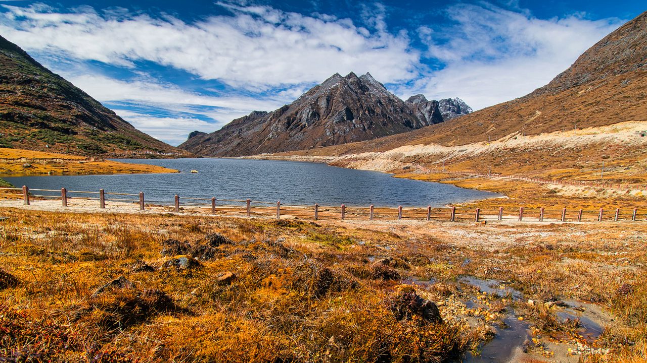 Sela Pass route toward Tawang in clear weather