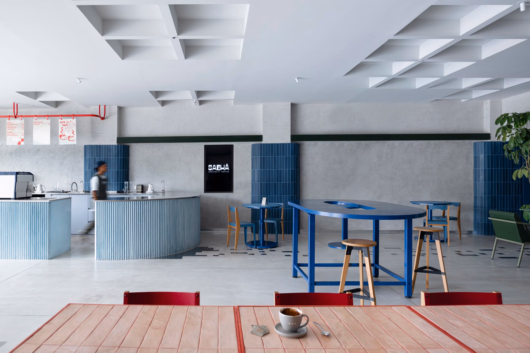 Specialty coffee cafe interior in Hyderabad