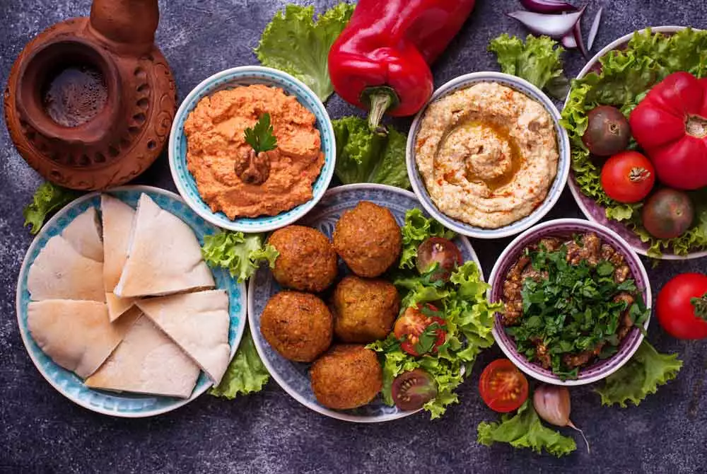 Israeli style food served at Old Manali cafes