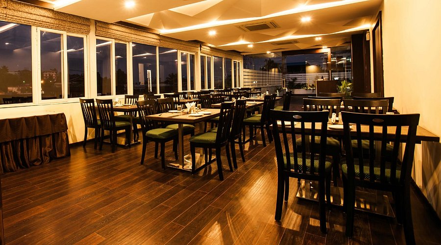 Port Blair cafe at night with island ambiance