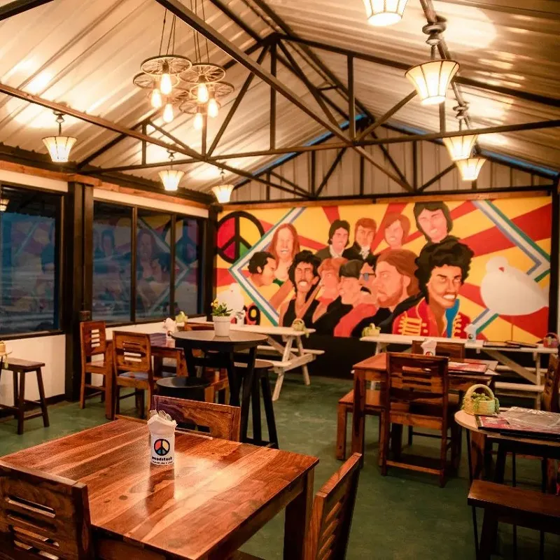 Cozy cafe interior in Shillong