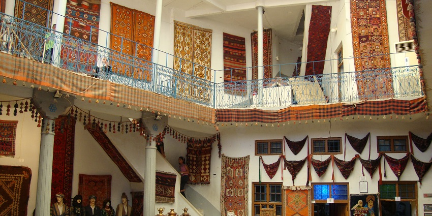 Religious textiles gallery with pichhwai paintings
