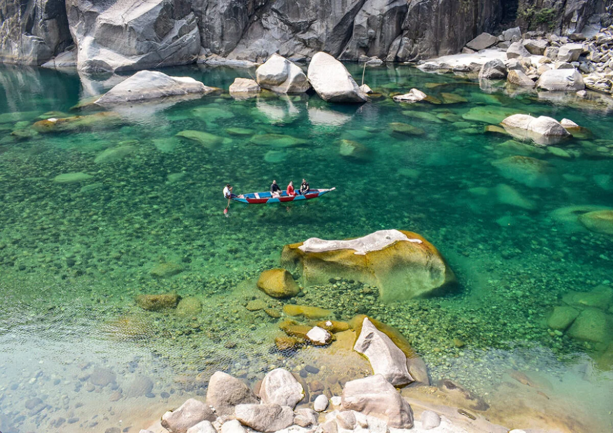 Camping by Umngot River in Dawki Meghalaya