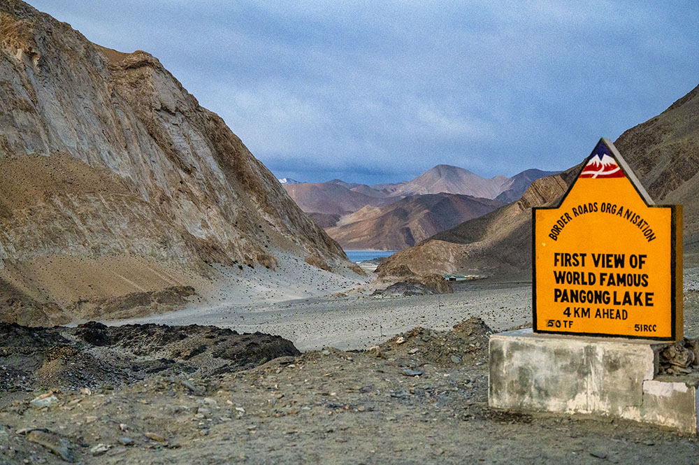 Road to Pangong Lake in Ladakh