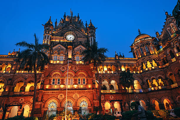 CSMT Mumbai Illuminated at Night