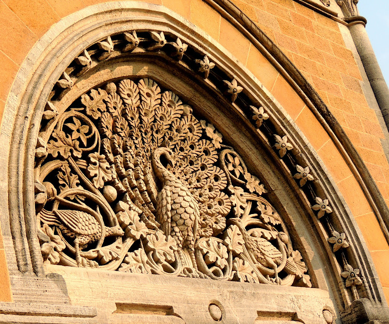 Indian Motifs and Carvings at CSMT Mumbai