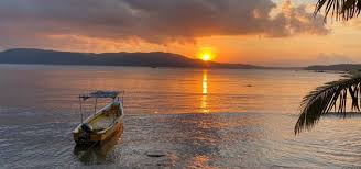 Golden hour sunset colors at Chidiya Tapu