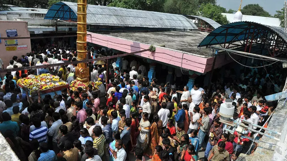 Devotees performing pradakshina ritual at Chilkur Balaji Temple