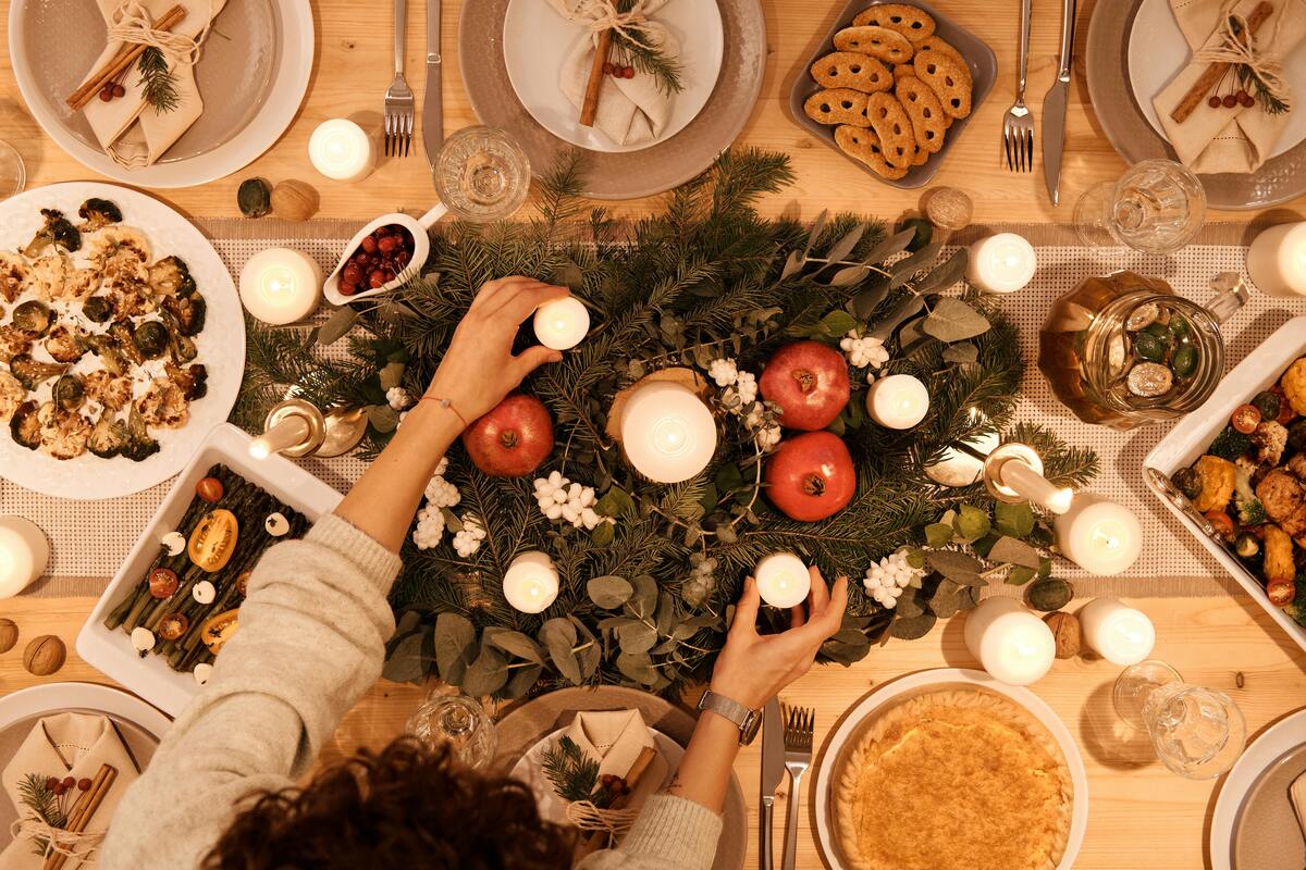 Christmas dinner celebration at Delhi restaurant