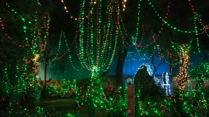 Christmas lights and decorations in Mumbai lanes