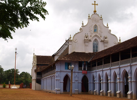 Pilgrimage route planning map for churches in Kerala