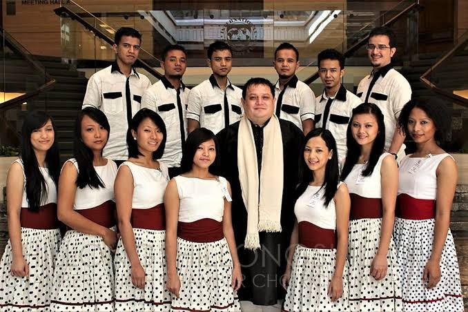 Choir service inside a church in Meghalaya