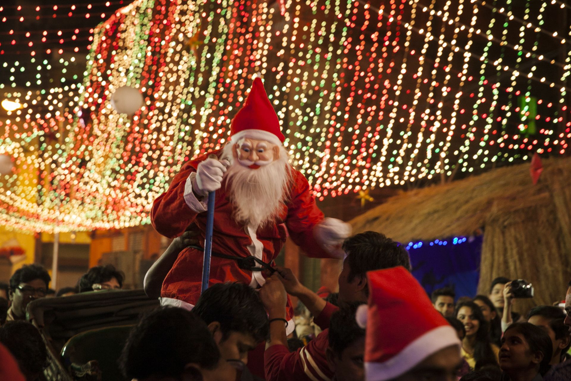 Christmas Eve celebration at church in India