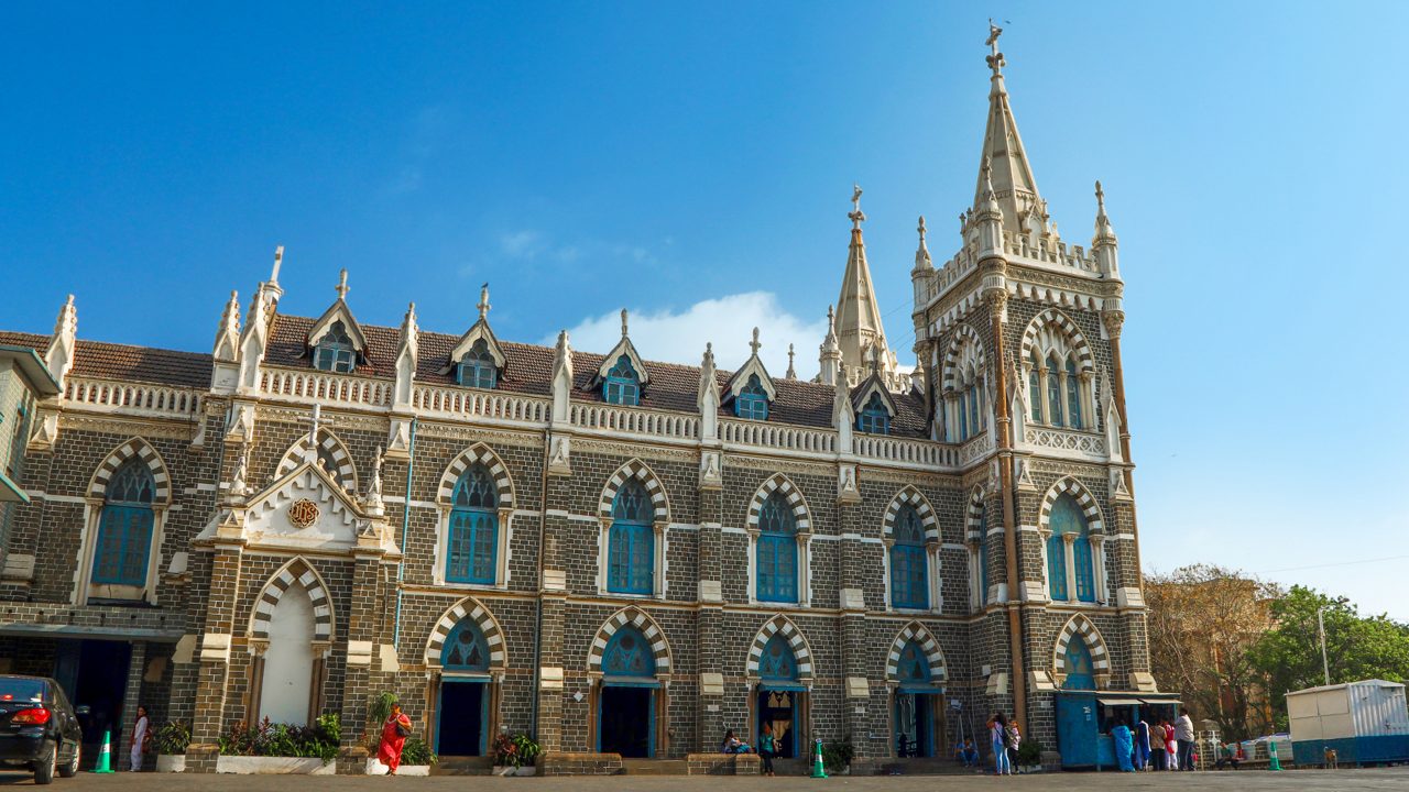 Mount Mary's Basilica in Bandra, Mumbai decorated for Christmas