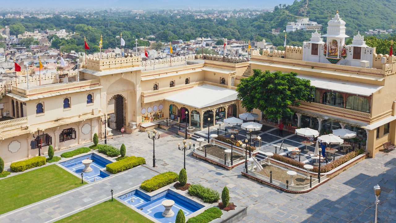 Beautiful Courtyard View at City Palace Jaipur