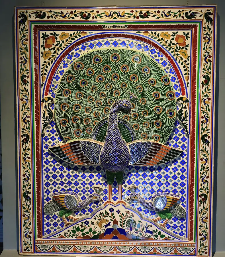 Mor Chowk Peacock Mosaics at City Palace