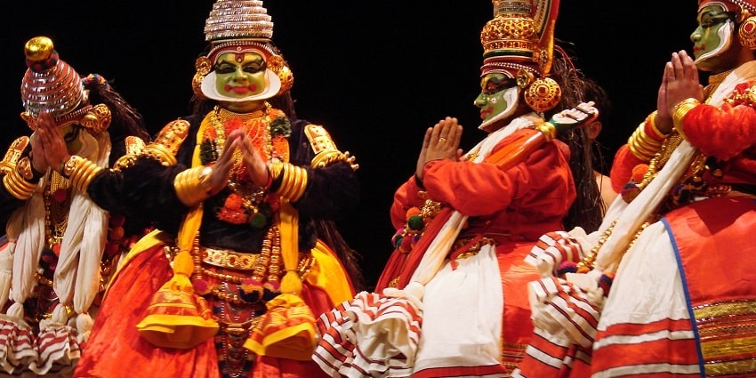 Festival stage and cultural performance setup during Cochin Carnival