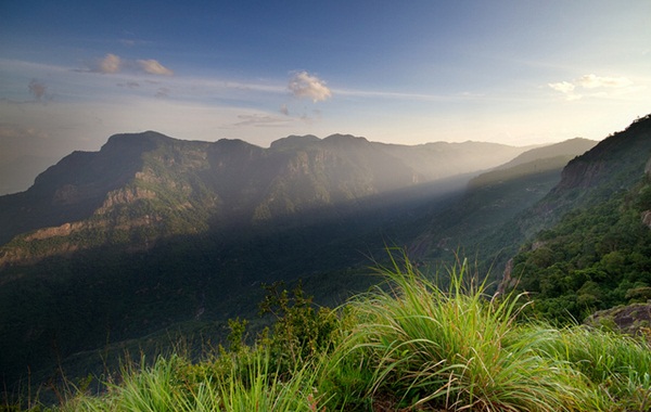 Sunset landscape view in Coonoor hills