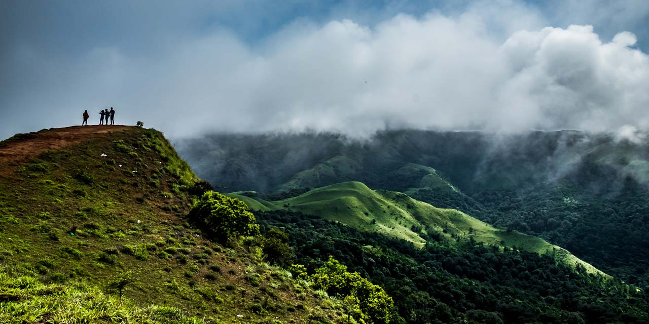 Panoramic viewpoint landscape in Coorg hills