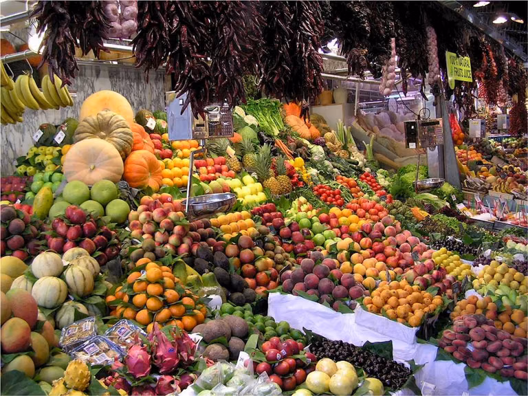 Fresh produce section at Crawford Market Mumbai