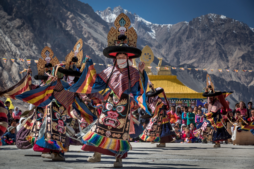 Traditional Ladakhi monastery festival dance