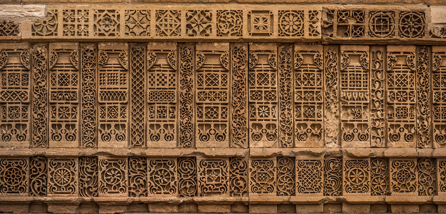 Stone carving details at Dada Hari Ki Vav