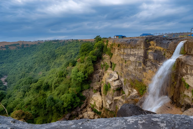 Panoramic view of Dainthlen Falls Meghalaya