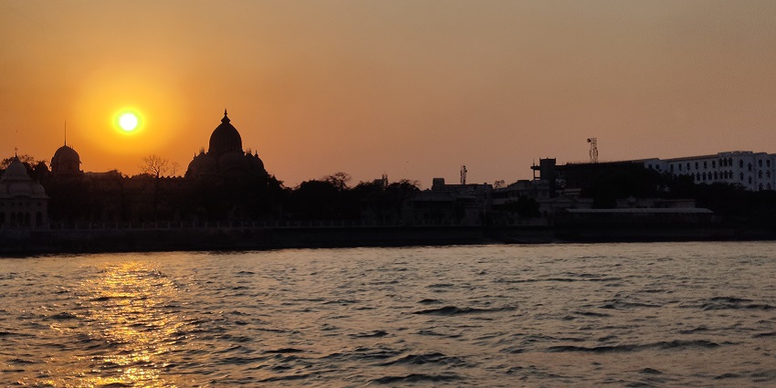 Sunset view of Dakshinar Chakra Temple