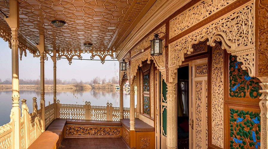Traditional houseboat on Dal Lake Srinagar