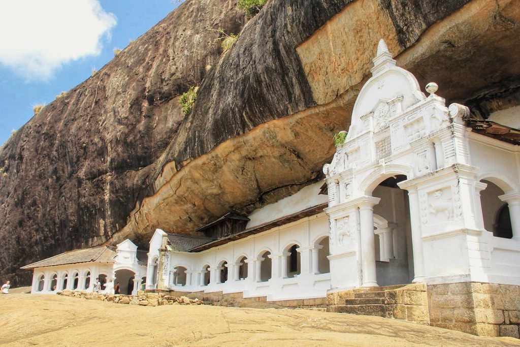 Entrance to Dambulla Cave Temple Sri Lanka