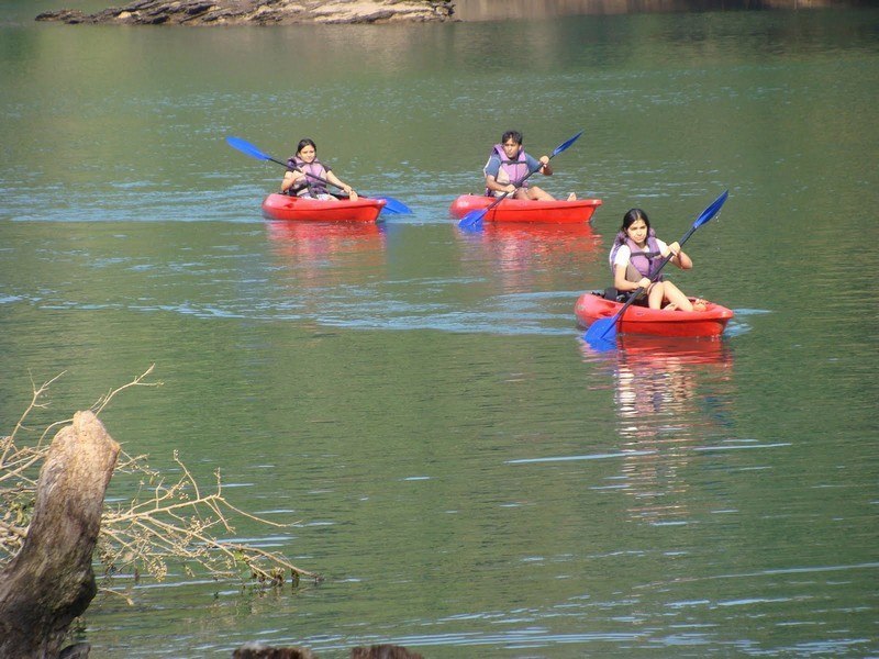 Kayaking on calm waters of Kali River in Dandeli