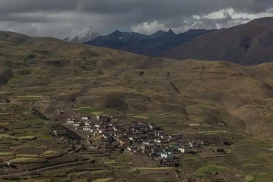 Mountain views from Demul Village Spiti