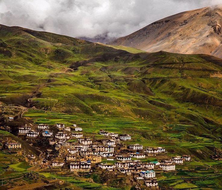 Demul Village Spiti panoramic view