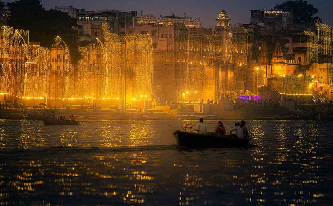 Different ghat viewing zones during Dev Diwali in Varanasi