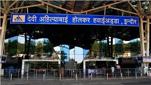 Arrival and transfer flow at Indore Airport terminal exit area