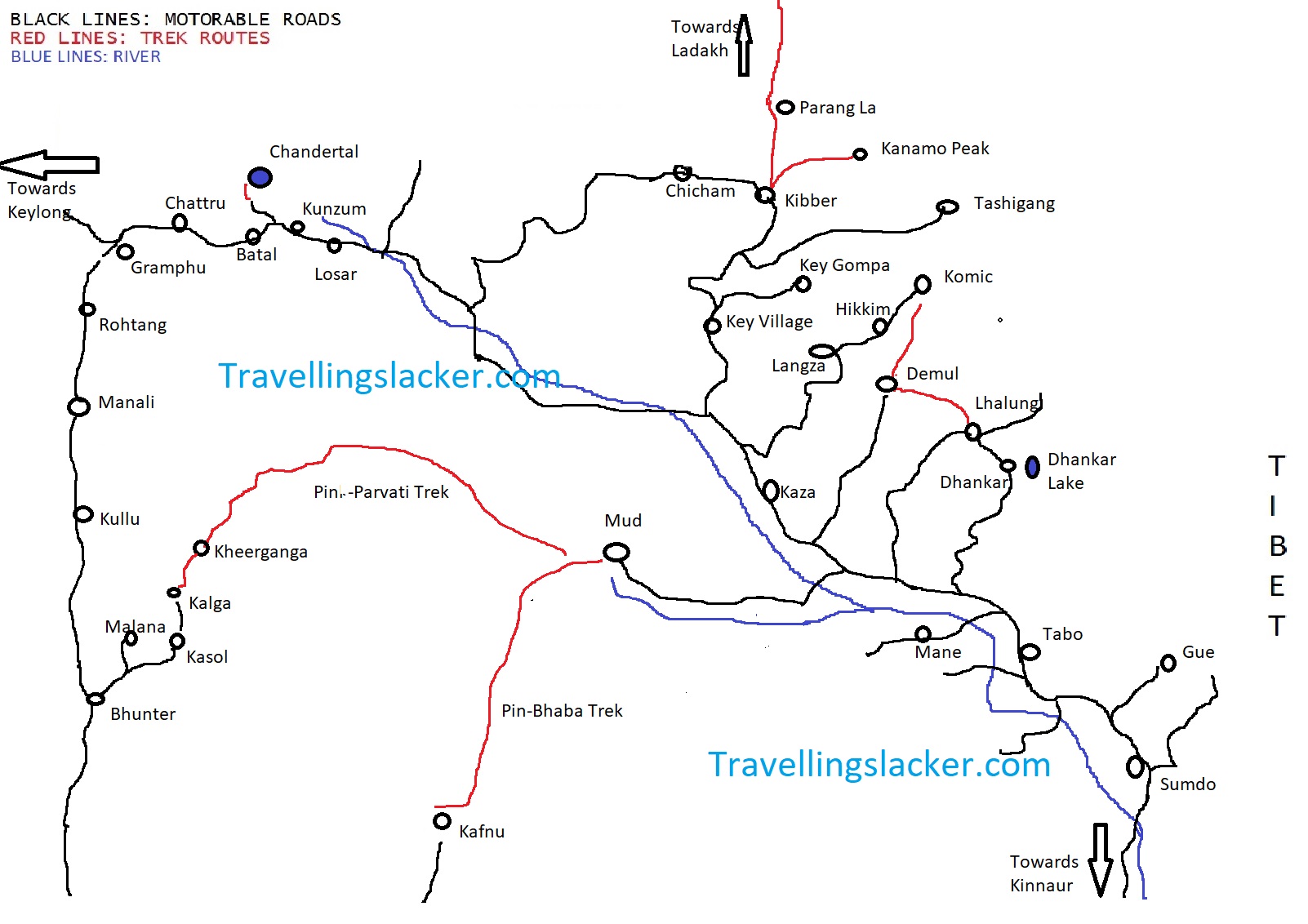 Dhankar Lake trek route and trail views