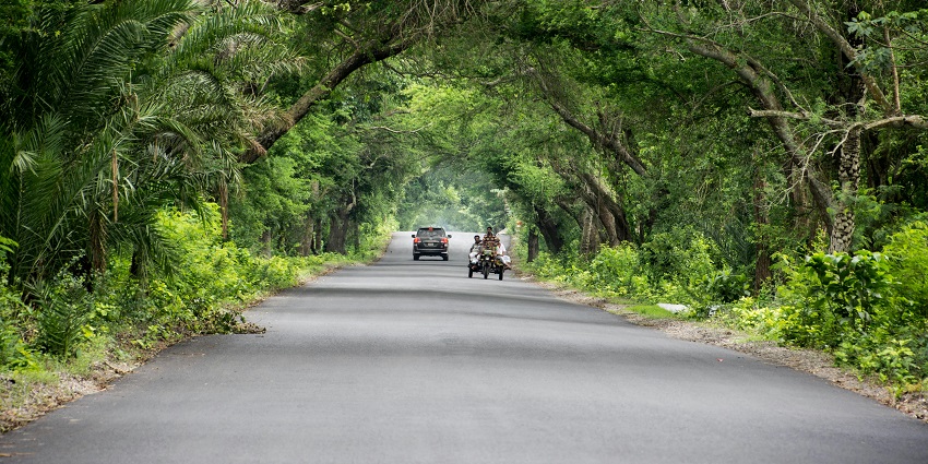 Scenic road view from Indore to Dharampuri