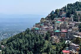 Panoramic town view of Dharamshala in Himachal Pradesh